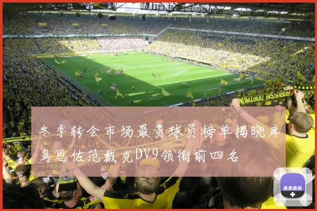 冬季转会市场最贵球员榜单揭晓库鸟恩佐范戴克DV9领衔前四名